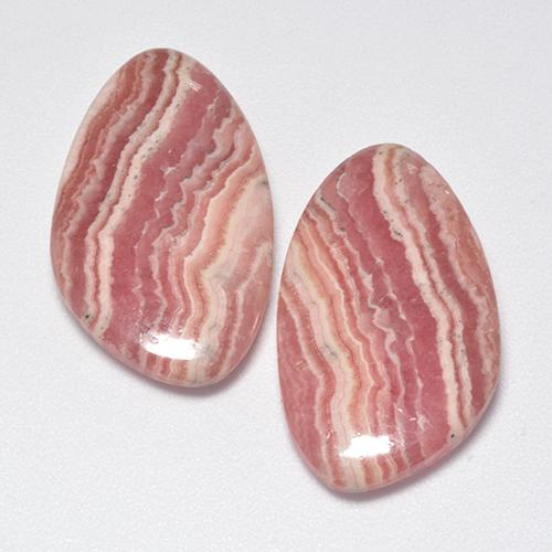 29.61 ctw Multicolor Rhodochrosite Gemstones, Rhodochrosite Gems in Fancy Cabochon Shape for Sale.