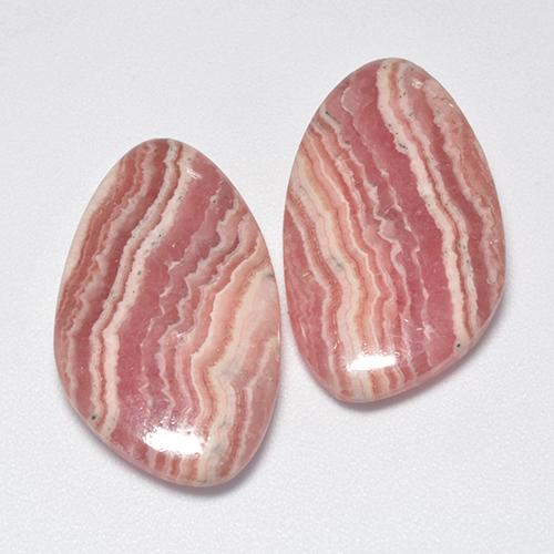 29.61 ctw Multicolor Rhodochrosite Stones, Natural Rhodochrosite in Fancy Cabochon Shape for Sale