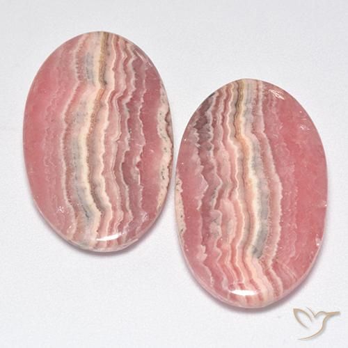 35.86 ct Oval Rhodochrosite, 24.7 x 14.8 mm From South Africa, Photo A