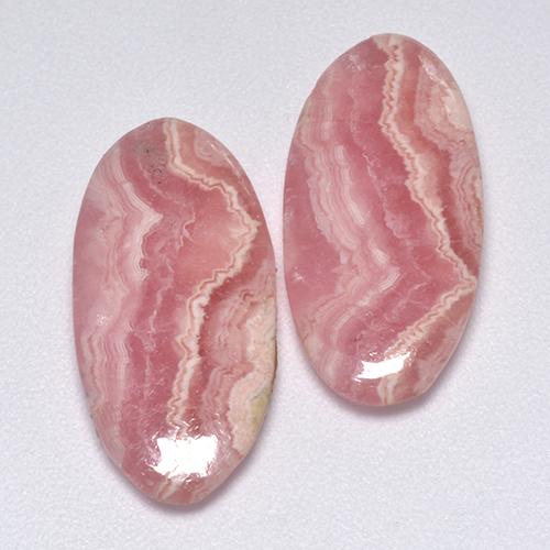 Rhodochrosite Gemstones in 18.4 x 9.1 mm Size for Sale, Rhodochrosite Stones in Multi Rose Pink Color