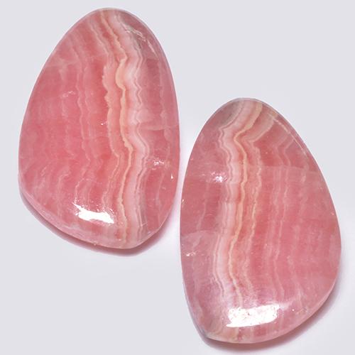 13.01 ctw Multicolor Rhodochrosite Gemstones, Rhodochrosite Gems in Fancy Cabochon Shape for Sale.