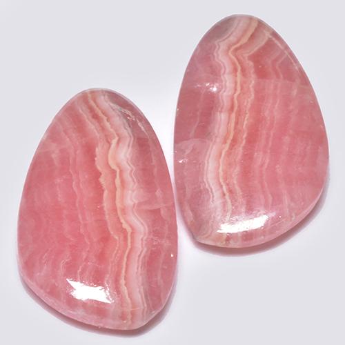 13.01 ctw Multicolor Rhodochrosite Stones, Natural Rhodochrosite in Fancy Cabochon Shape for Sale