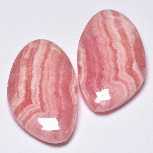14.47 ctw Multicolor Rhodochrosite Stones, Natural Rhodochrosite in Fancy Cabochon Shape for Sale