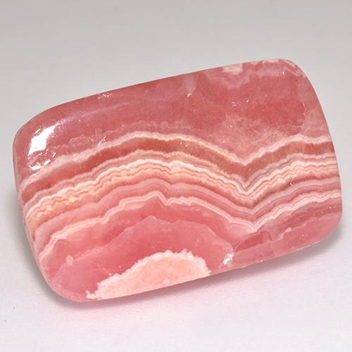 22.89 ct Multicolor Rhodochrosite Stone, Natural Rhodochrosite in Cushion Cabochon Shape for Sale
