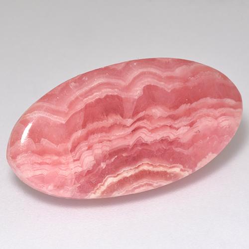 21.09 ct Pink Rhodochrosite Stone, Natural Rhodochrosite in Oval Cabochon Shape for Sale