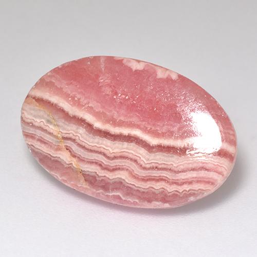 13.04 ct Multicolor Rhodochrosite Gemstone, Rhodochrosite Gem in Oval Cabochon Shape for Sale.