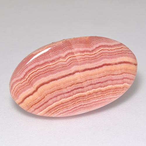 12.12 ct Pink Rhodochrosite Stone, Natural Rhodochrosite in Oval Cabochon Shape for Sale