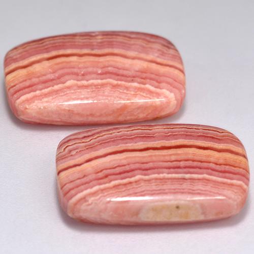 23.75 ctw Multicolor Rhodochrosite Stones, Natural Rhodochrosite in Cushion Cabochon Shape for Sale
