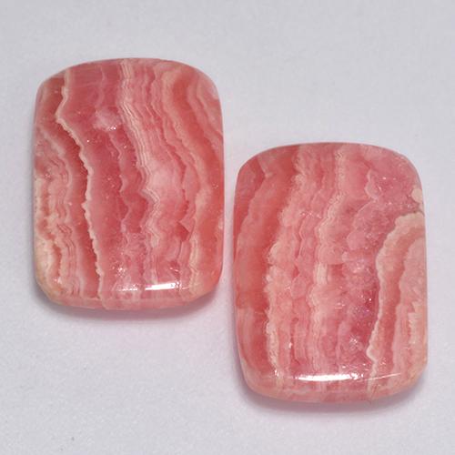 13.46 ctw Multicolor Rhodochrosite Gemstones, Rhodochrosite Gems in Cushion Cabochon Shape for Sale.