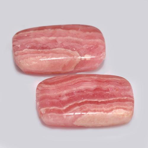 13.46 ctw Multicolor Rhodochrosite Stones, Natural Rhodochrosite in Cushion Cabochon Shape for Sale