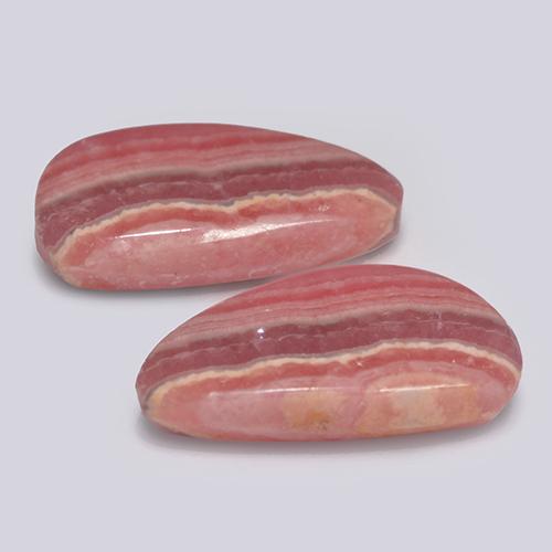 16.80 ctw Multicolor Rhodochrosite Stones, Natural Rhodochrosite in Fancy Cabochon Shape for Sale