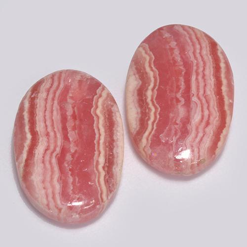 Rhodochrosite Gemstones in 16.4 x 10.6 mm Size for Sale, Rhodochrosite Stones in Multi Rose Pink Color
