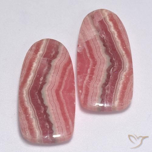 21.12 ctw Multicolor Rhodochrosite Stones, Natural Rhodochrosite in Fancy Cabochon Shape for Sale