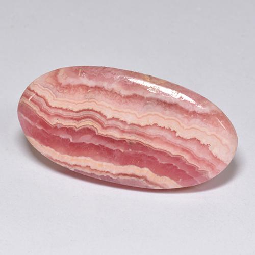 18.35 ct Multicolor Rhodochrosite Stone, Natural Rhodochrosite in Oval Cabochon Shape for Sale