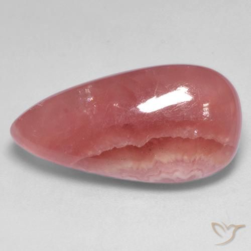 13.38 ct Pear Rhodochrosite, 21.7 x 11.3 mm From South Africa, Photo A