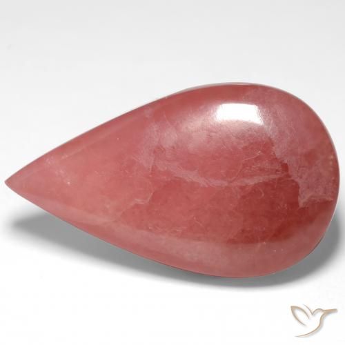 21.55 ct Pear Rhodochrosite, 25.4 x 14.8 mm From South Africa, Photo A