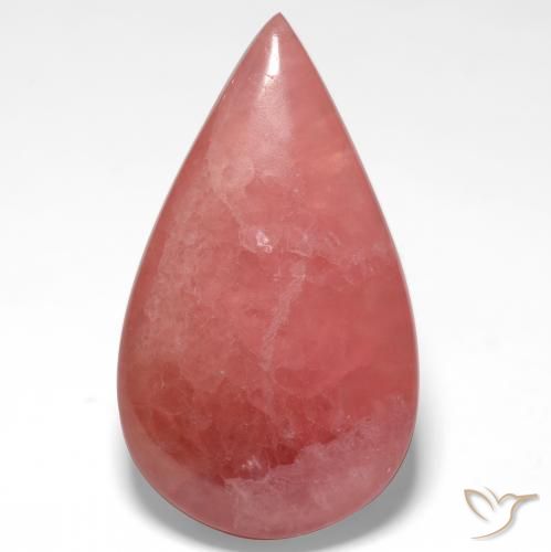 21.55 ct Multicolor Rhodochrosite Stone, Natural Rhodochrosite in Pear Cabochon Shape for Sale