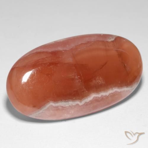 34.60 ct Multicolor Rhodochrosite Stone, Natural Rhodochrosite in Oval Cabochon Shape for Sale