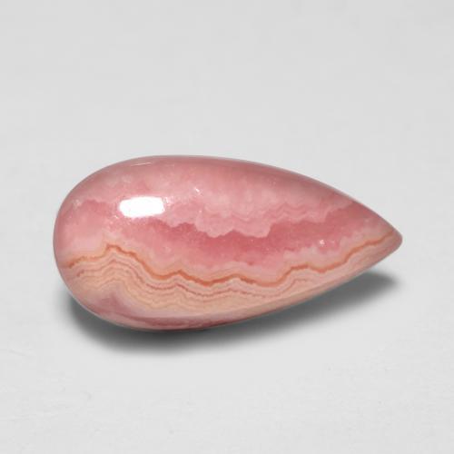 2.65 ct Multicolor Rhodochrosite Stone, Natural Rhodochrosite in Pear Cabochon Shape for Sale