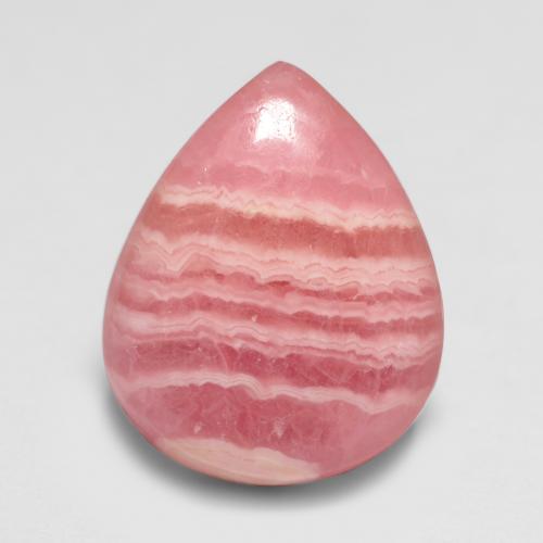4.30 ct Multicolor Rhodochrosite Gemstone, Rhodochrosite Gem in Pear Cabochon Shape for Sale.