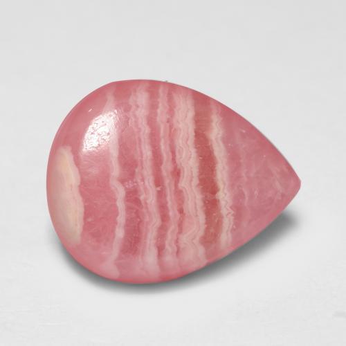 4.30 ct Multicolor Rhodochrosite Stone, Natural Rhodochrosite in Pear Cabochon Shape for Sale