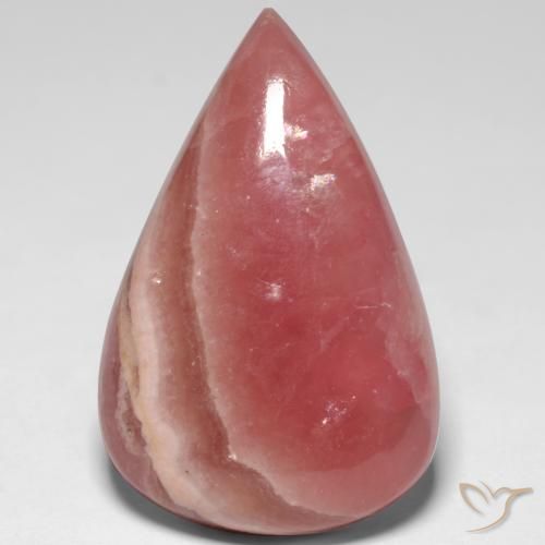 27.01 ct Pear Rhodochrosite, 27.3 x 17.8 mm From South Africa, Photo A