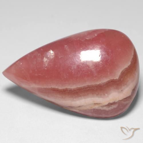 27.01 ct Multicolor Rhodochrosite Stone, Natural Rhodochrosite in Pear Cabochon Shape for Sale