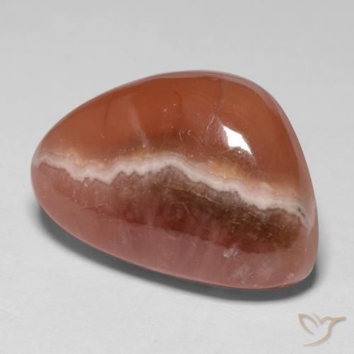 14.21 ct Multicolor Rhodochrosite Stone, Natural Rhodochrosite in Fancy Cabochon Shape for Sale