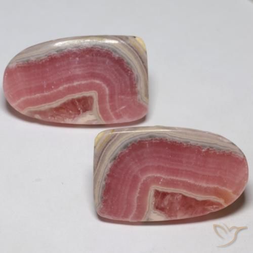 39.96 ctw Multicolor Rhodochrosite Stones, Natural Rhodochrosite in Fancy Cabochon Shape for Sale