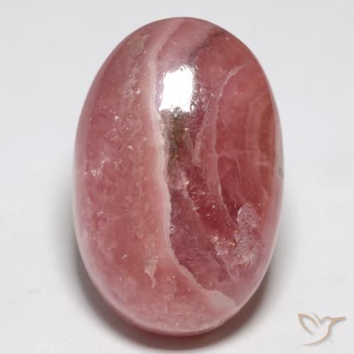 48.14 ct Oval Rhodochrosite, 26.8 x 17.8 mm From South Africa, Photo A
