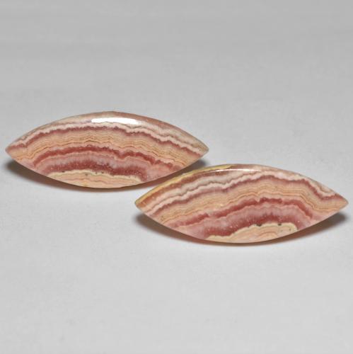 Multicolor Rhodochrosite Gem - 8.9ct Marquise Cabochon (ID: 590911)