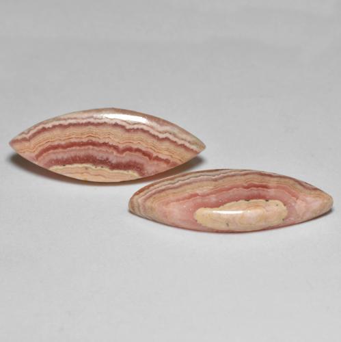 17.70 ctw Multicolor Rhodochrosite Stones, Natural Rhodochrosite in Marquise Cabochon Shape for Sale