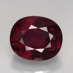13.09 ct Red Rhodolite Garnet Gemstone, Rhodolite Garnet Gem in Oval Facet Shape for Sale.