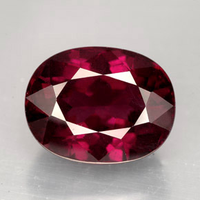 11.53 ct Red Rhodolite Garnet Gemstone, Rhodolite Garnet Gem in Oval Facet Shape for Sale.