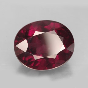 11.48 ct Red Rhodolite Garnet Stone, Natural Rhodolite Garnet in Oval Facet Shape for Sale