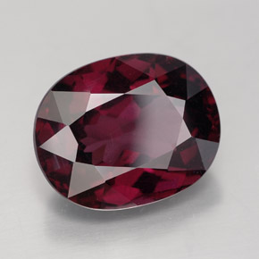 8.35 ct Red Rhodolite Garnet Stone, Natural Rhodolite Garnet in Oval Facet Shape for Sale