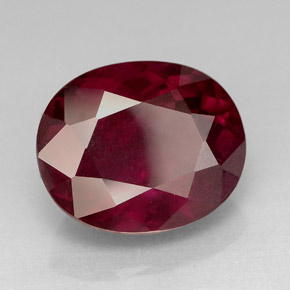 7.84 ct Red Rhodolite Garnet Stone, Natural Rhodolite Garnet in Oval Facet Shape for Sale