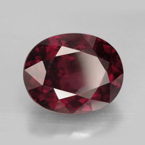 13.17 ct Red Rhodolite Garnet Stone, Natural Rhodolite Garnet in Oval Facet Shape for Sale