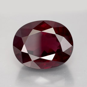 11.39 ct Red Rhodolite Garnet Stone, Natural Rhodolite Garnet in Oval Facet Shape for Sale