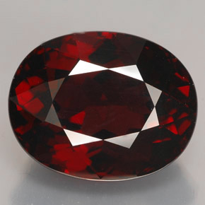 12.25 ct Red Rhodolite Garnet Gemstone, Rhodolite Garnet Gem in Oval Facet Shape for Sale.