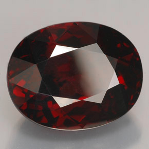 12.25 ct Red Rhodolite Garnet Stone, Natural Rhodolite Garnet in Oval Facet Shape for Sale