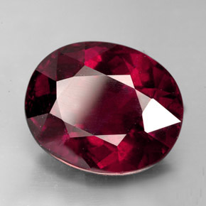 10.73 ct Red Rhodolite Garnet Stone, Natural Rhodolite Garnet in Oval Facet Shape for Sale