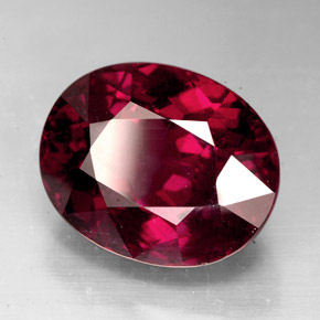 10.41 ct Red Rhodolite Garnet Stone, Natural Rhodolite Garnet in Oval Facet Shape for Sale