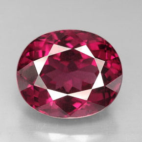 9.82 ct Red Rhodolite Garnet Gemstone, Rhodolite Garnet Gem in Oval Facet Shape for Sale.