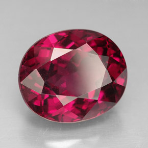 9.82 ct Red Rhodolite Garnet Stone, Natural Rhodolite Garnet in Oval Facet Shape for Sale