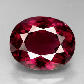 9.88 ct Red Rhodolite Garnet Gemstone, Rhodolite Garnet Gem in Oval Facet Shape for Sale.