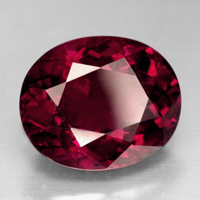9.88 ct Red Rhodolite Garnet Stone, Natural Rhodolite Garnet in Oval Facet Shape for Sale