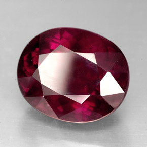 8.36 ct Red Rhodolite Garnet Stone, Natural Rhodolite Garnet in Oval Facet Shape for Sale