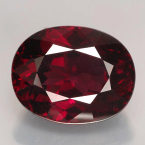 9.79 ct Red Rhodolite Garnet Gemstone, Rhodolite Garnet Gem in Oval Facet Shape for Sale.
