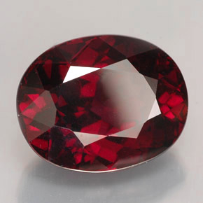 9.79 ct Red Rhodolite Garnet Stone, Natural Rhodolite Garnet in Oval Facet Shape for Sale